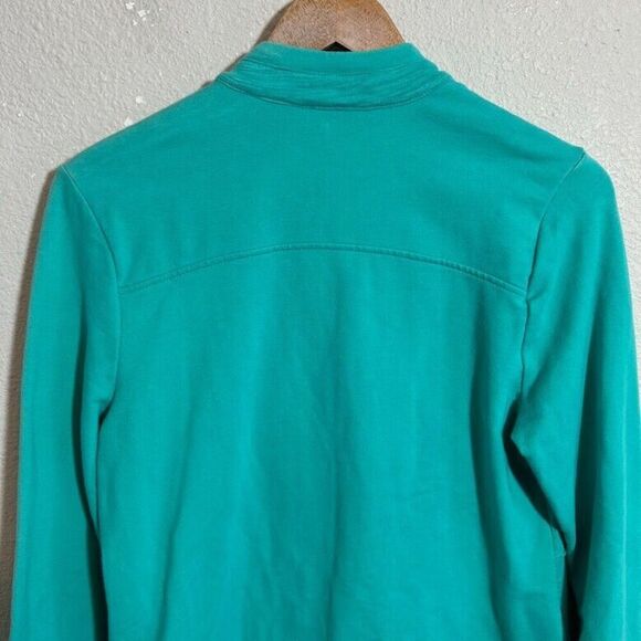 Neon Buddha Big Button Sweater Jacket S Teal Seafoam Blue Pockets - Picture 6 of 8